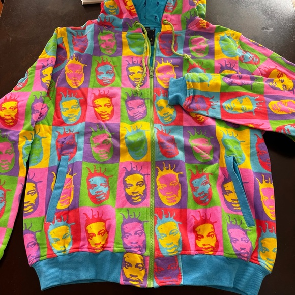 Rocksmith Tokyo x ODB Warhol Allover Reversible Zip Hoodie XL RARE Vintage NEW! - Picture 4 of 16